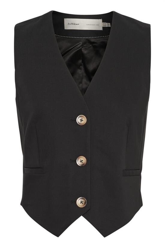 InWear Vest - ZellaIW Waistcoat, Black 